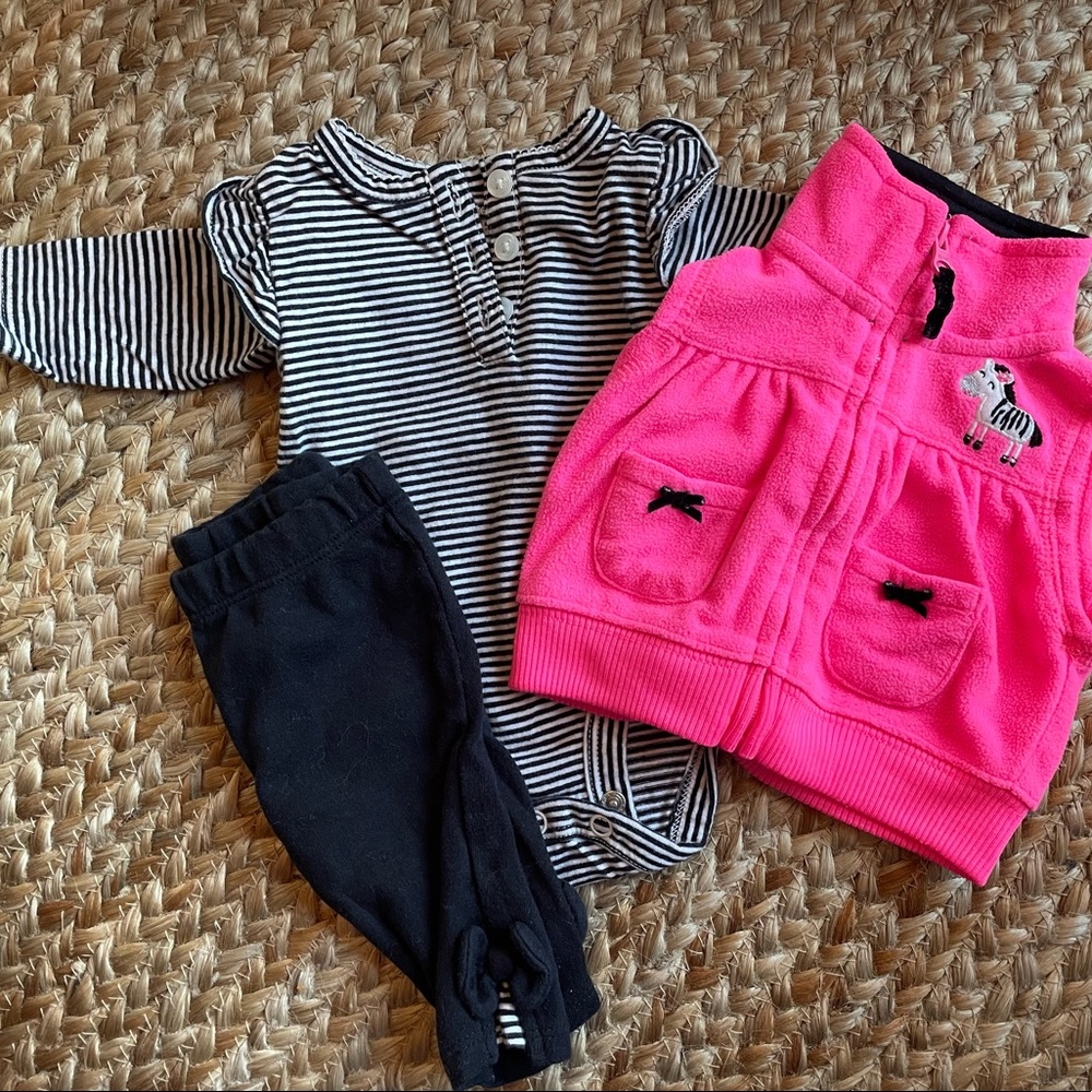 Carter’s 3 piece set outfit and vest